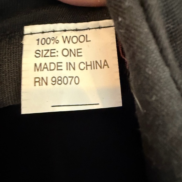 Vintage Black Wool Wide-Brim Hat with Scarf - Picture 10 of 10